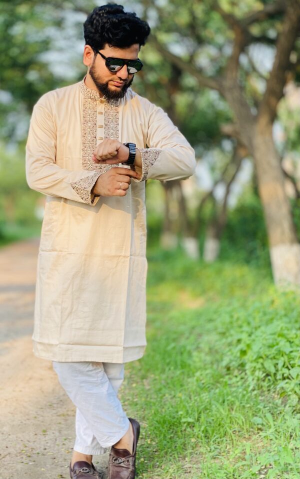 প্রিমিয়াম সুতি কাপড় ক্রিম - Image 3