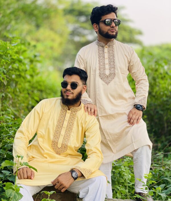 প্রিমিয়াম সুতি কাপড় ক্রিম - Image 4
