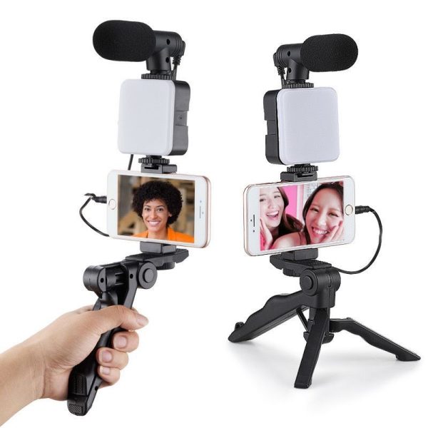 Vlogging Kit – Desktop Phone Video Microphone Kit for Video Recording, Conference, and Live Broadcast (Portable) - Image 4