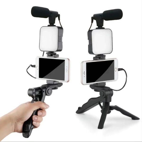 Vlogging Kit – Desktop Phone Video Microphone Kit for Video Recording, Conference, and Live Broadcast (Portable) - Image 3